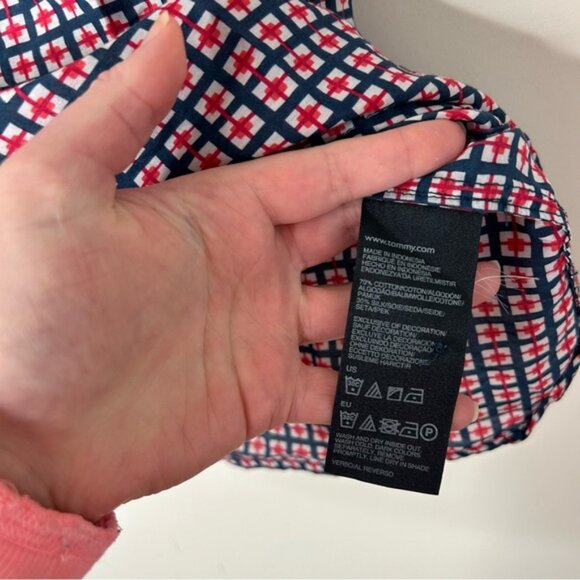 Tommy Hilfiger Women's Blouse short sleeve Square neck Geometric Print Size US 4 - Picture 8 of 14